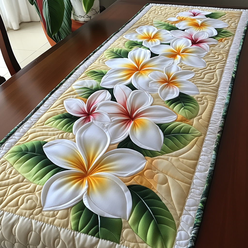 Dreamy Blooms Quilted Table Runner Dining Table Decor Ideas Christmas Floral Gifts