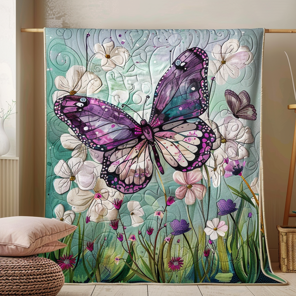 Dreamy Butterflies Quilted Blanket Gift For Butterfly Lover