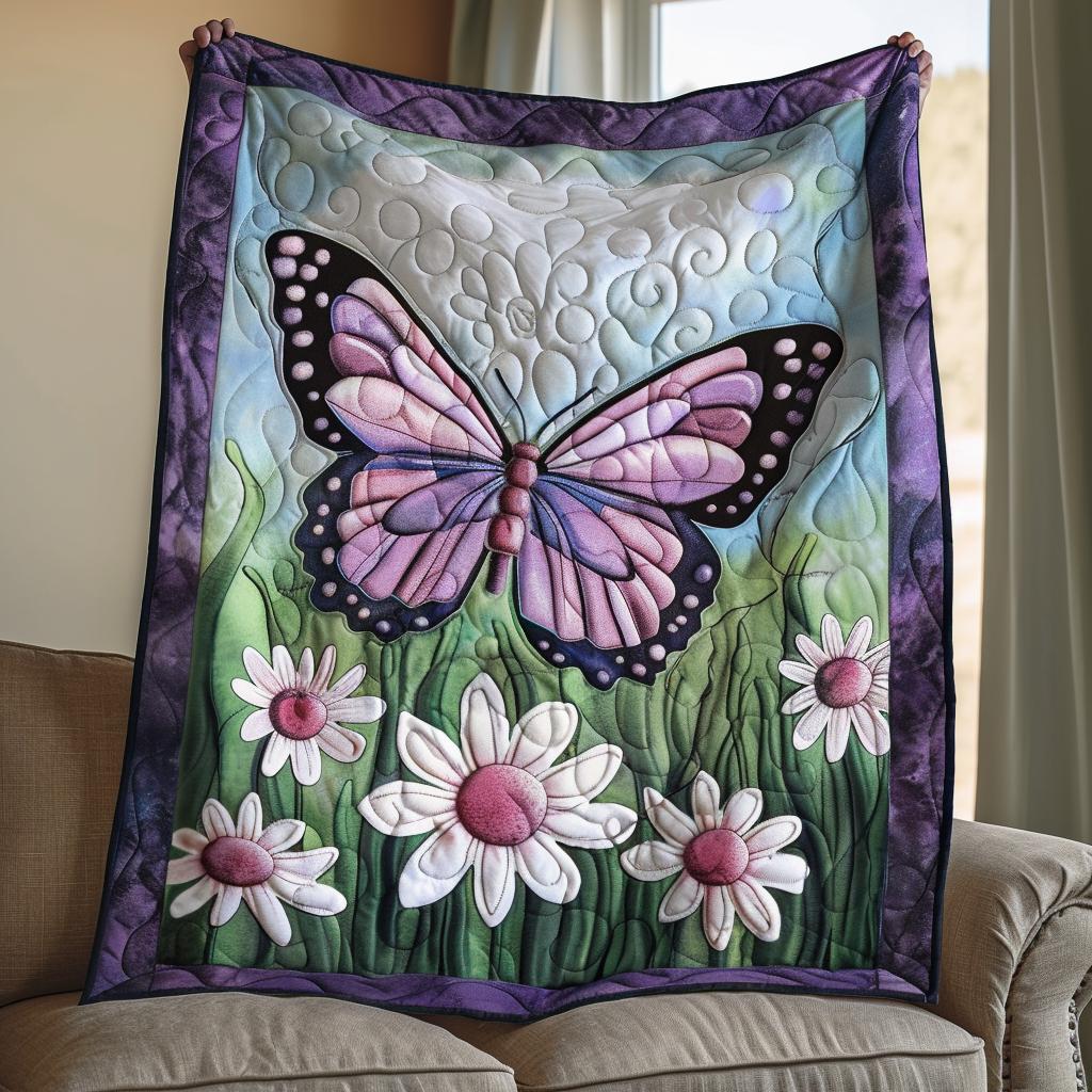 Dreamy Butterflies Quilted Blanket Gift For Butterfly Lover