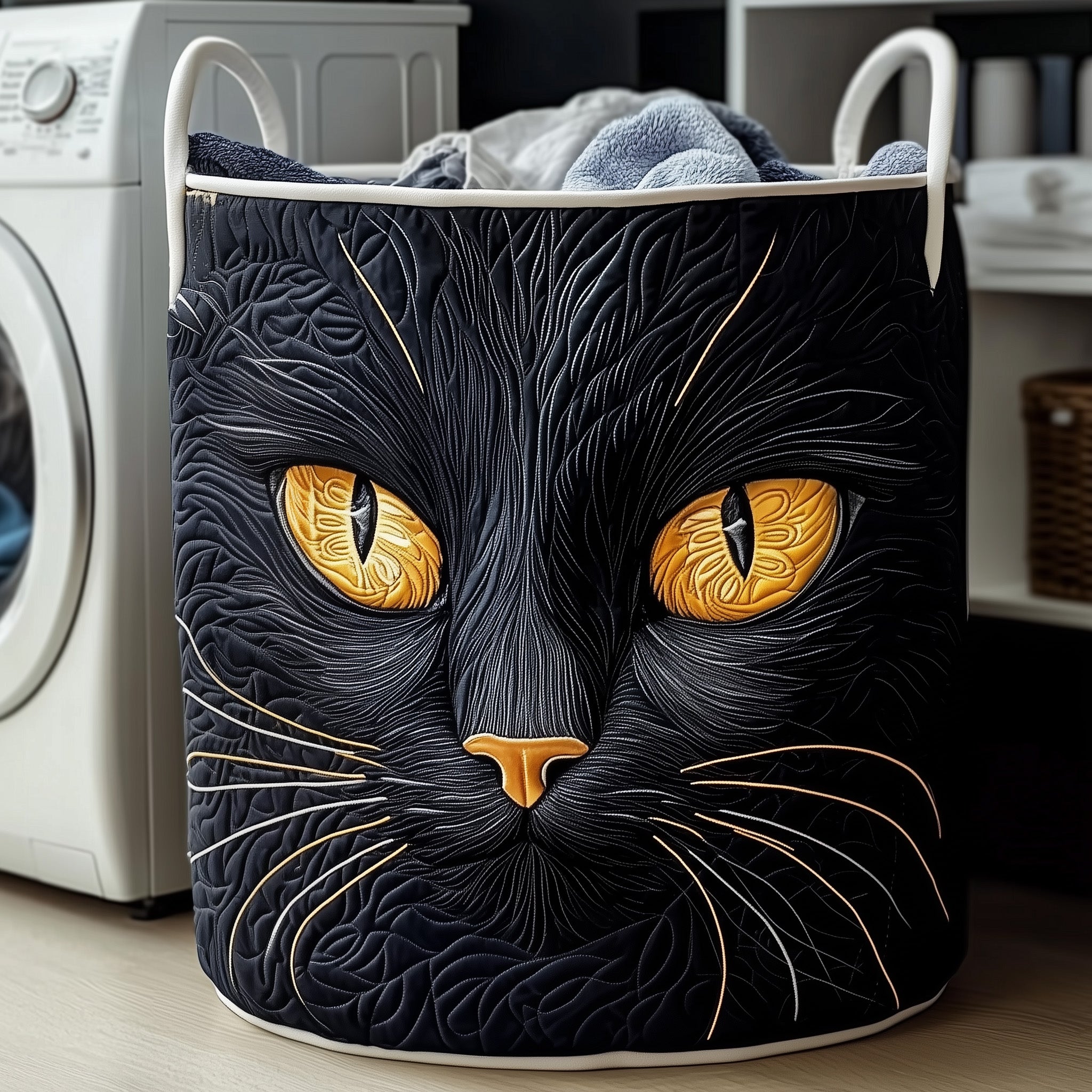 Dreamy Cat Quilted Laundry Basket Gift Idea For Busy Families