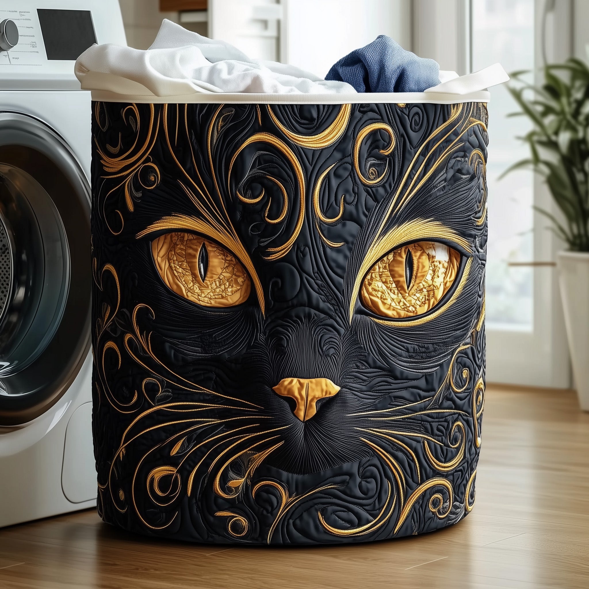 Dreamy Cat Quilted Laundry Basket Great Idea For New Home