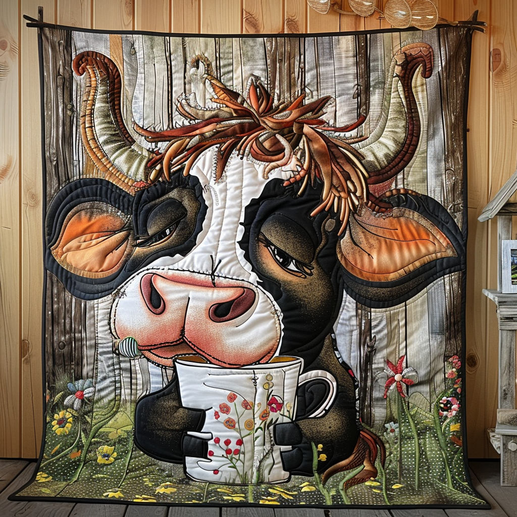 Dreamy Cow Quilted Blanket Gift Ideas For Cow Lovers