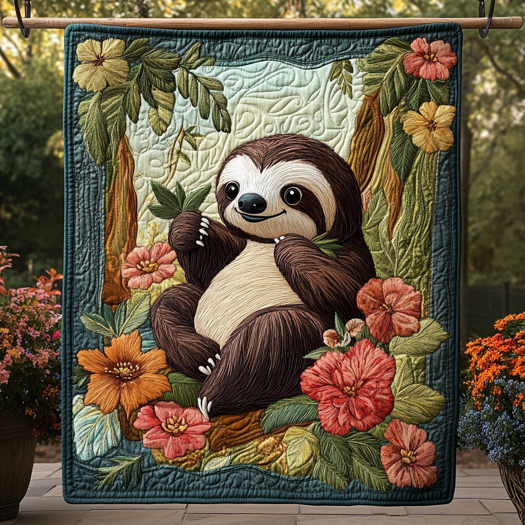 Dreamy Dangle Quilted Blanket Sloth Present Ideas