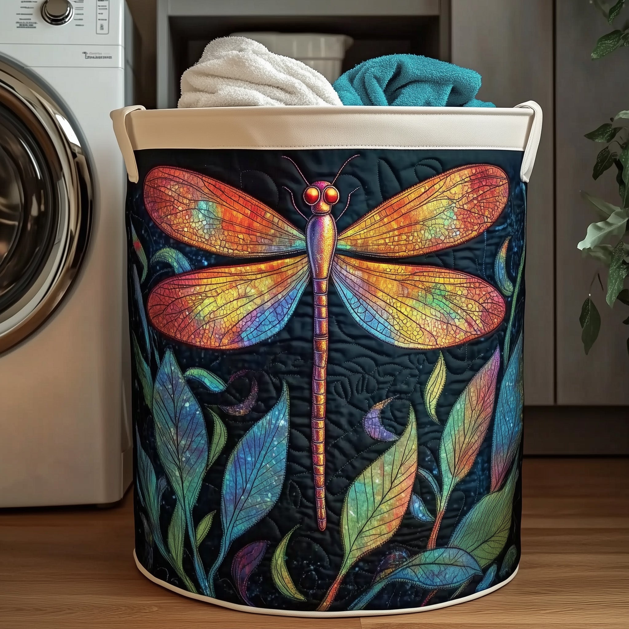Dreamy Dragonfly Quilted Laundry Basket Gftotg387 Perfect Gift For College Dorm