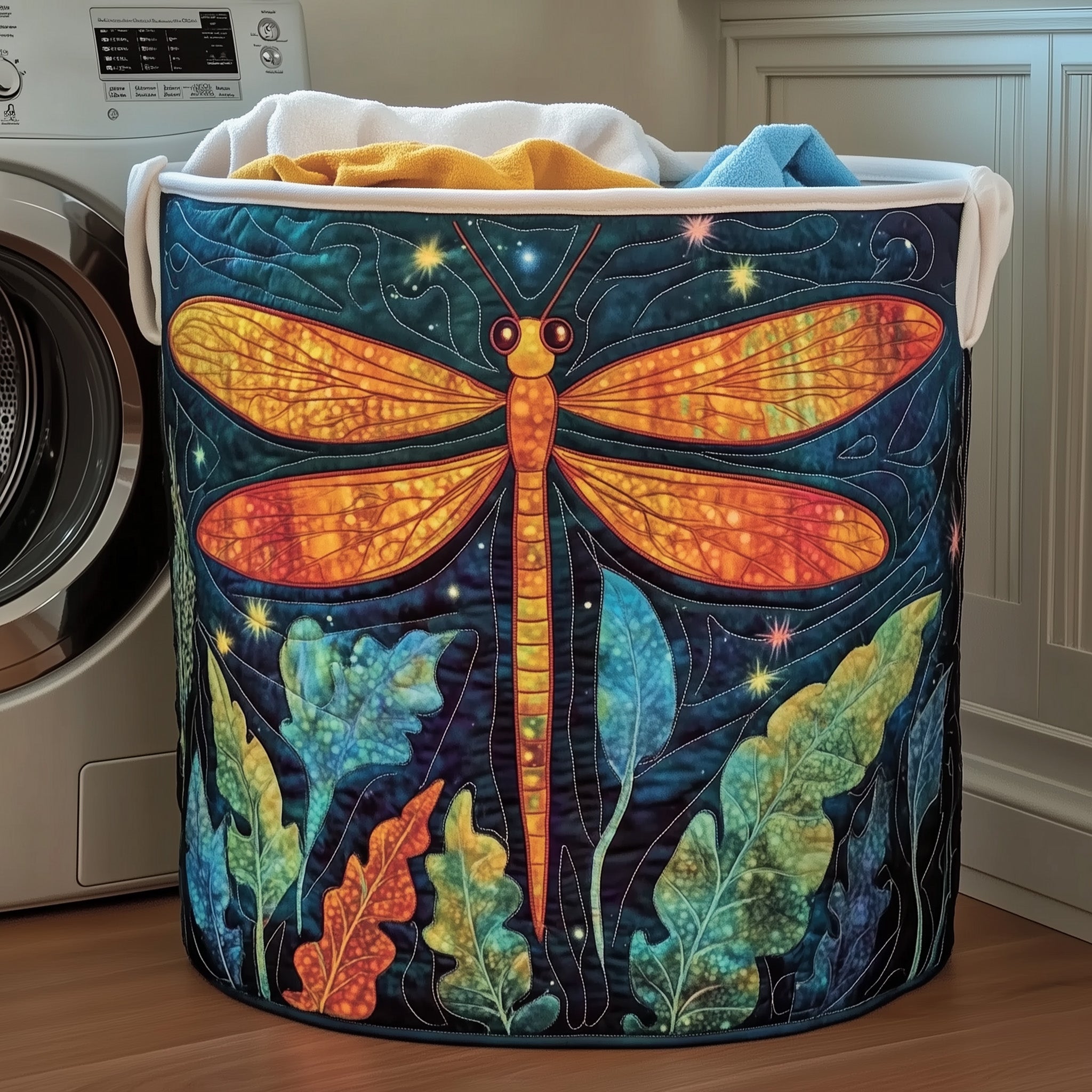 Dreamy Dragonfly Quilted Laundry Basket Gftotg388 Holiday Gift For Laundry Lovers