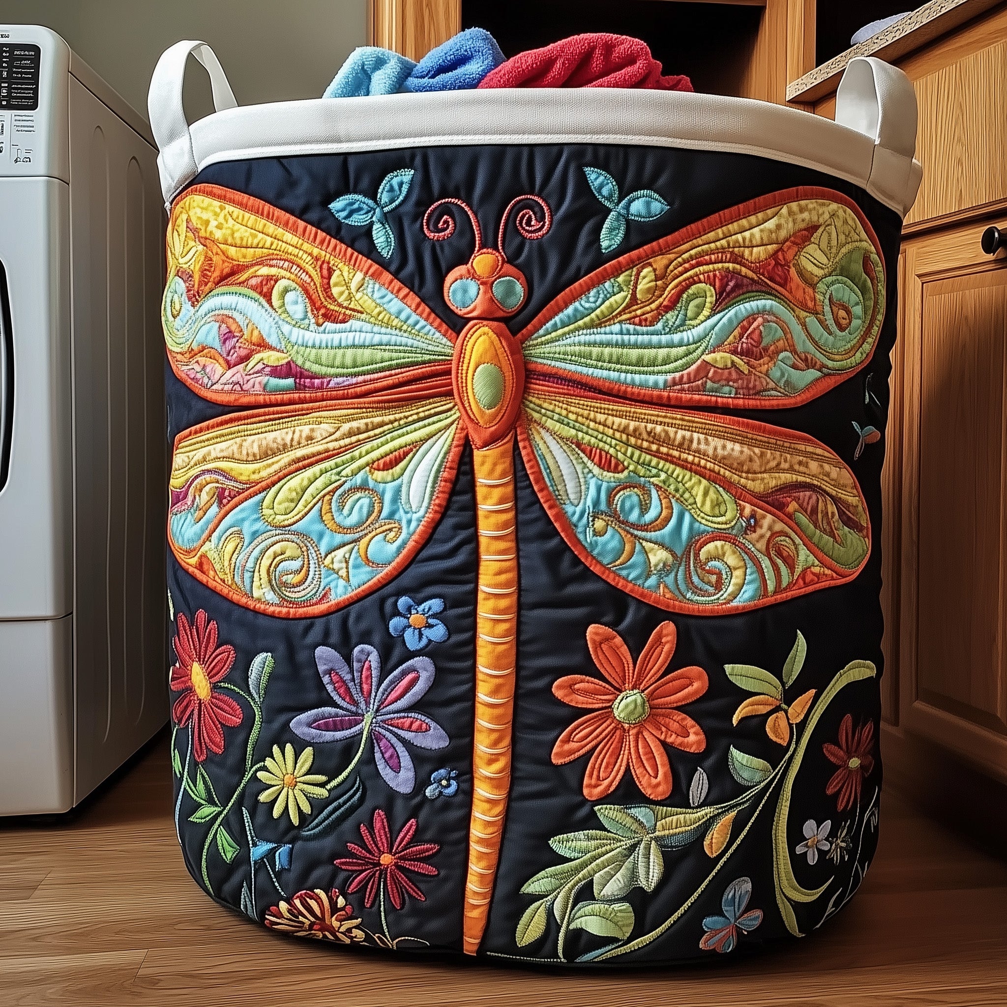 Dreamy Dragonfly Quilted Laundry Basket Gftotg389 Excellent Gift For Her