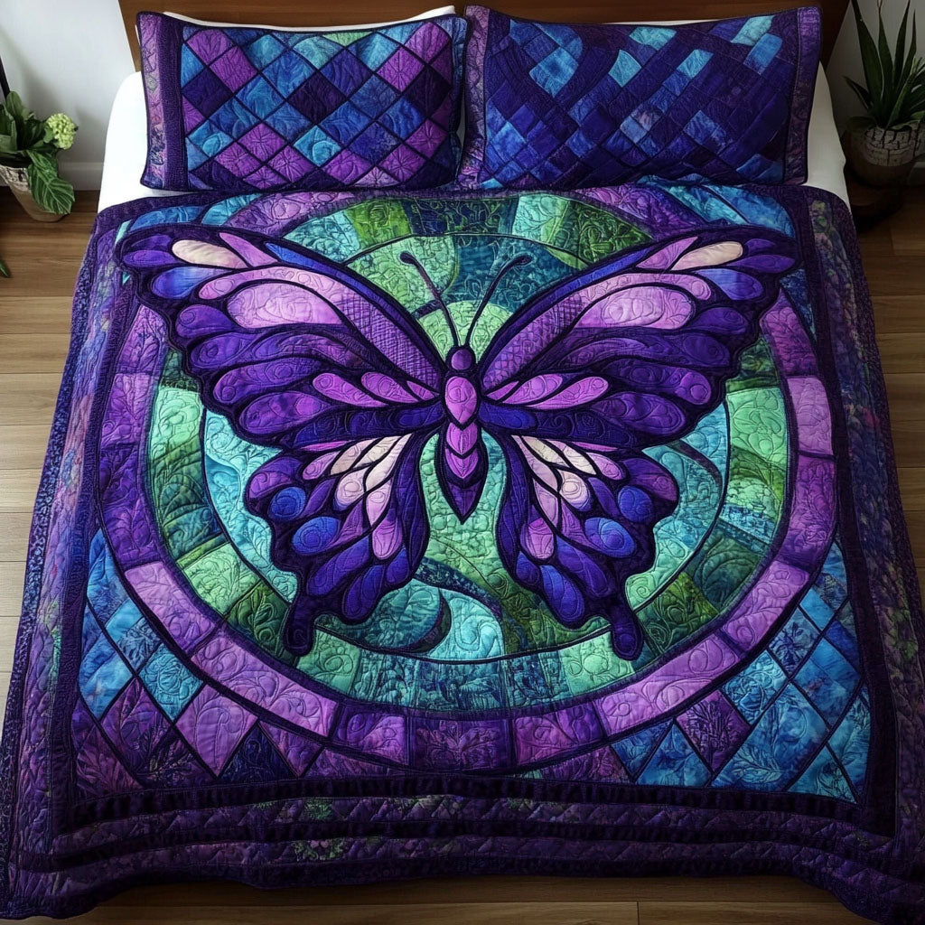 Dreamy Flight Quilted Bedding Set Cool Bedroom Decor Awesome Butterfly Lover Gift Ideas