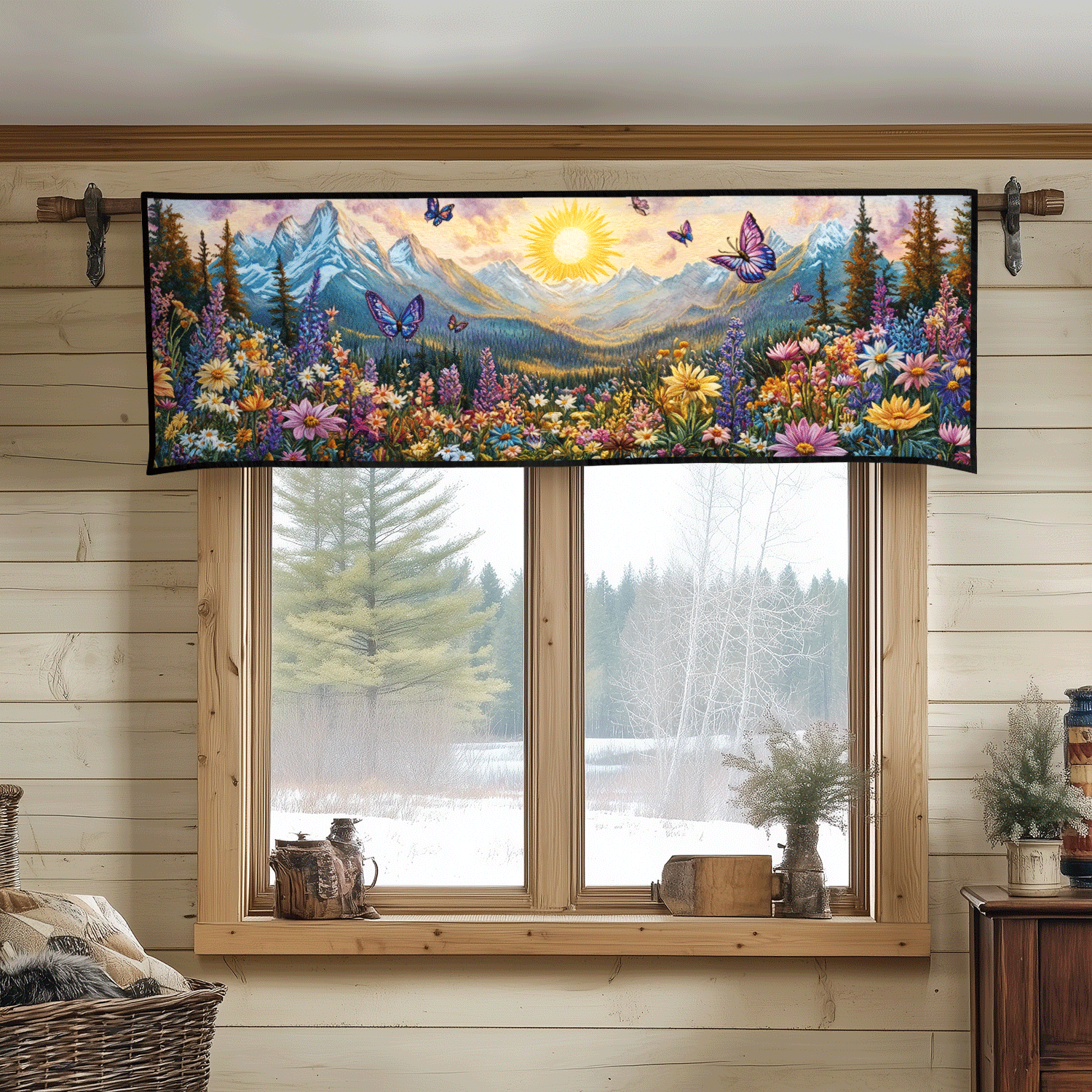 Dreamy Flutter Quilted Valance Foyer Christmas Decor Best Butterfly Gifts