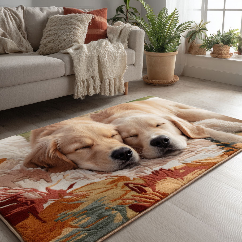 Dreamy Goldie Area Rug Christmas Decor Xmas Gifts For Dog Lovers