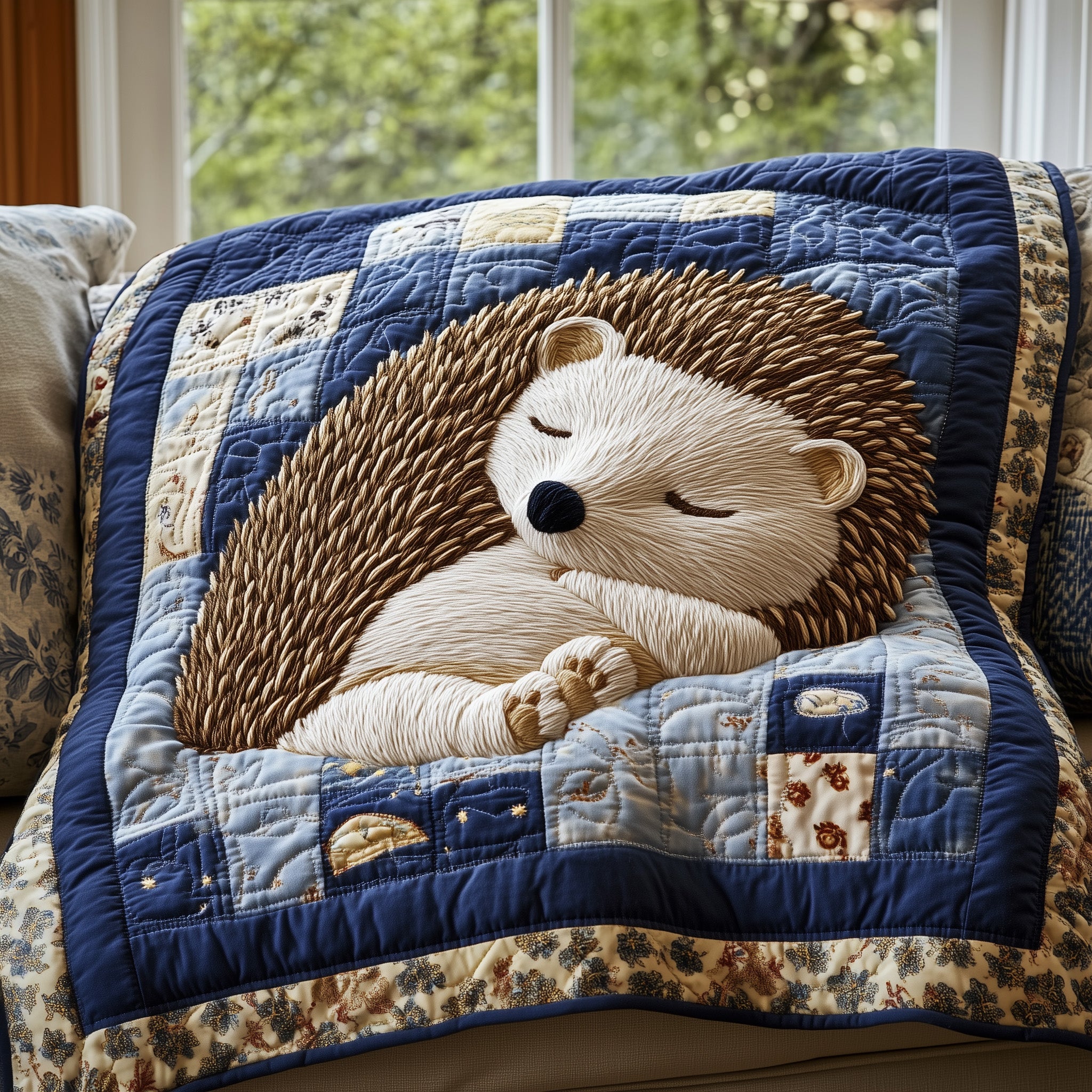 Dreamy Hedgehog Quilted Blanket Couch Throw BlanketPresents For Hedgehog Lovers Christmas