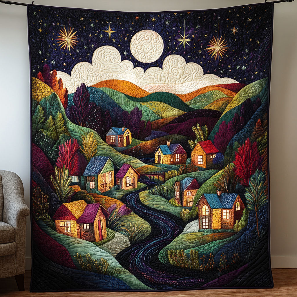 Dreamy Horizons Quilted Blanket Nice Throw Blanket Items For Cat Lovers