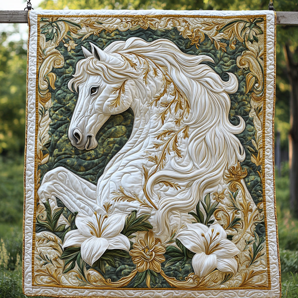 Dreamy Horse Quilted Blanket Best Throw Blanket Gifts For New Horse Owners