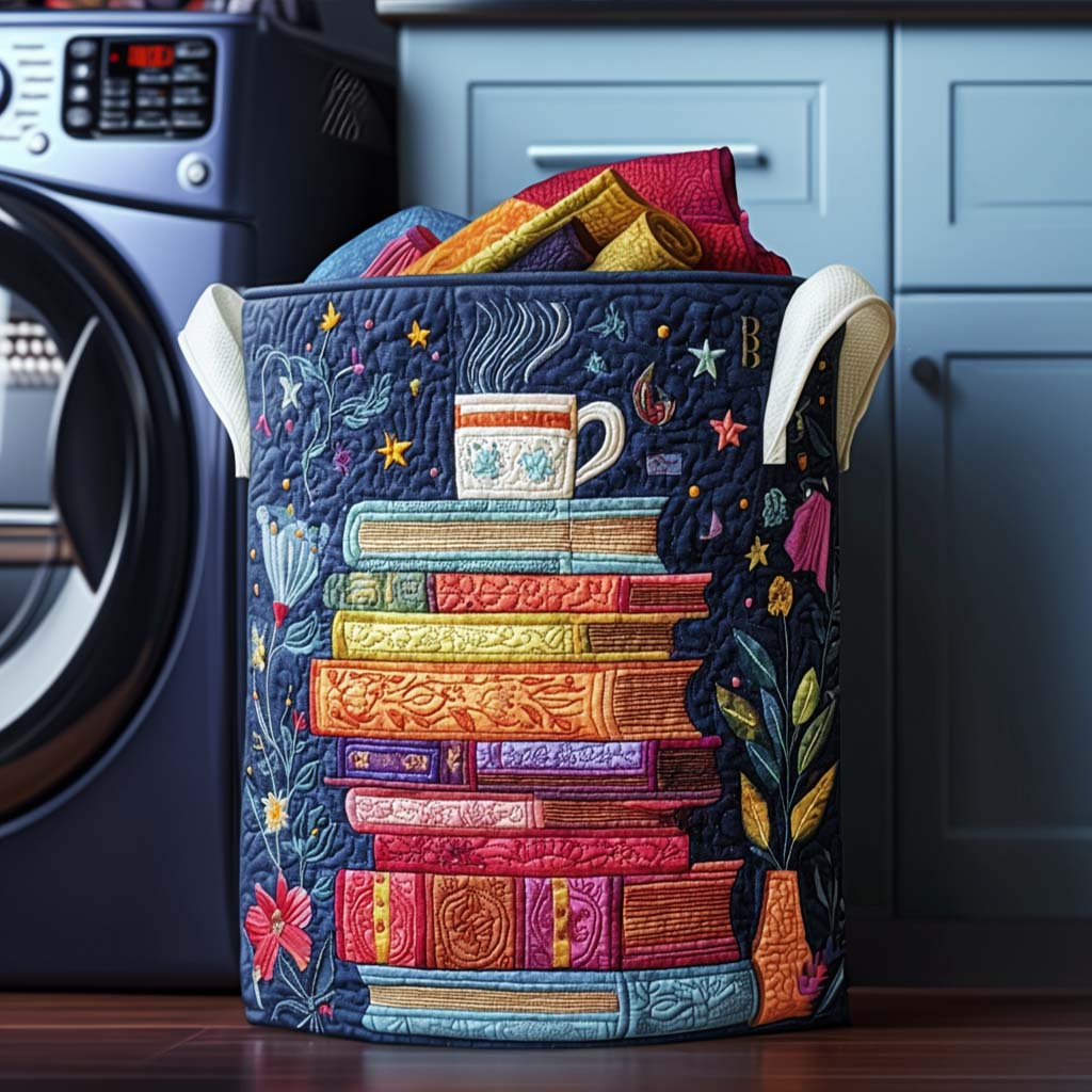Dreamy Pages Quilted Laundry Basket Must-Have Home Essential