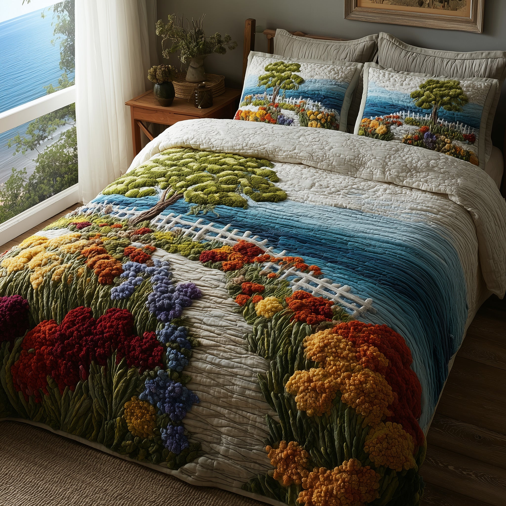 Dreamy Pathway Quilted Bedding Set For Family