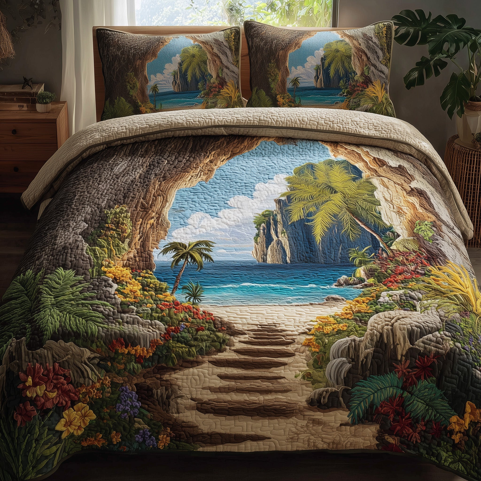 Dreamy Pathway Quilted Bedding Set Wedding Gift