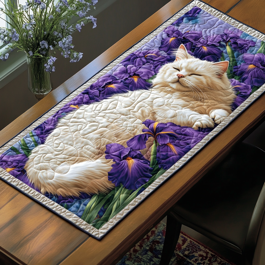 Dreamy Paws Quilted Table Runner Kitchen Table Decor Ideas Cat Present Ideas Xmas