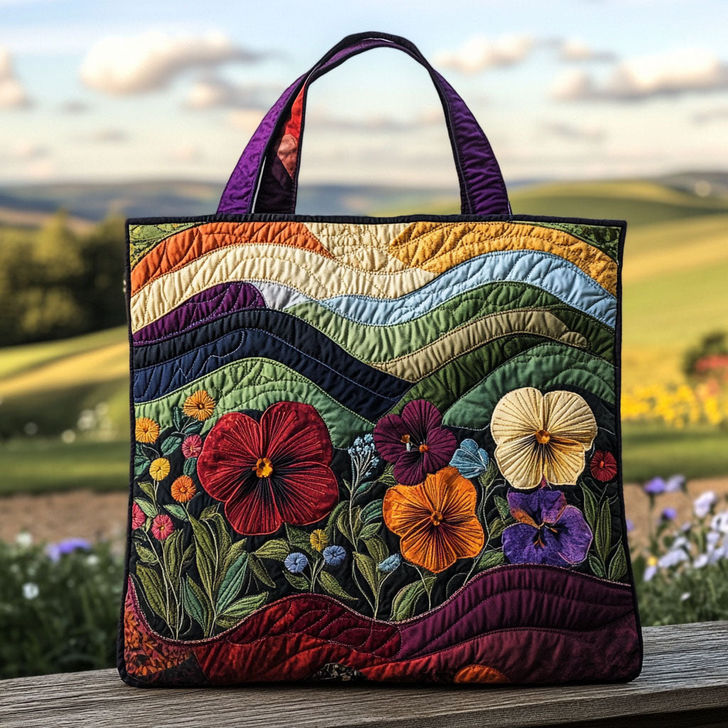 Dreamy Petals Quilted Tote Bag Christmas Flower Gifts