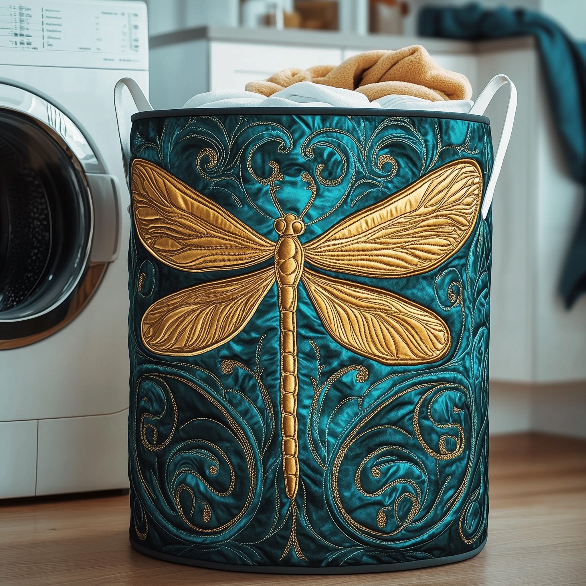 Dreamy Quilted Laundry Basket Dragonfly Gift Ideas
