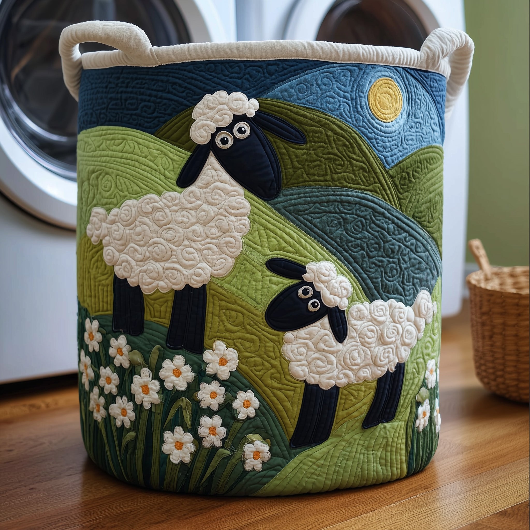 Dreamy Sheep Quilted Laundry Basket Perfect Birthday Gift Idea