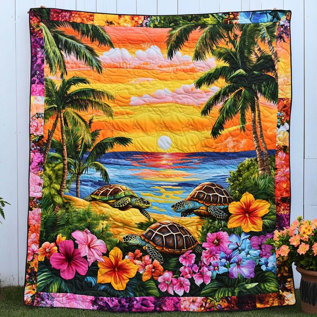 Dreamy Turtle Drift Quilted Blanket Christmas Holiday Presents For Turtle Lovers