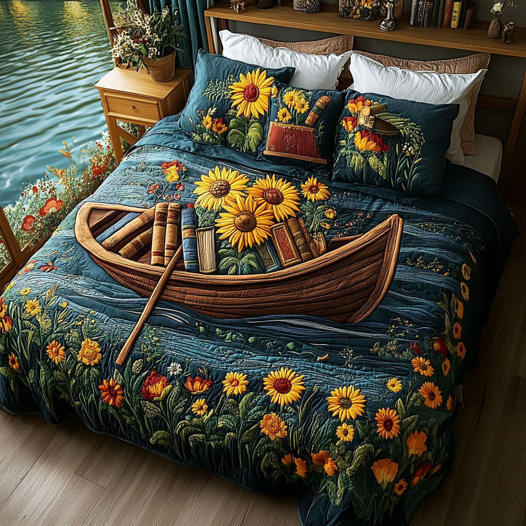 Dreamy Waterscape Quilted Bedding Set Unique Bed Sheet Set Great Book Themed Gifts