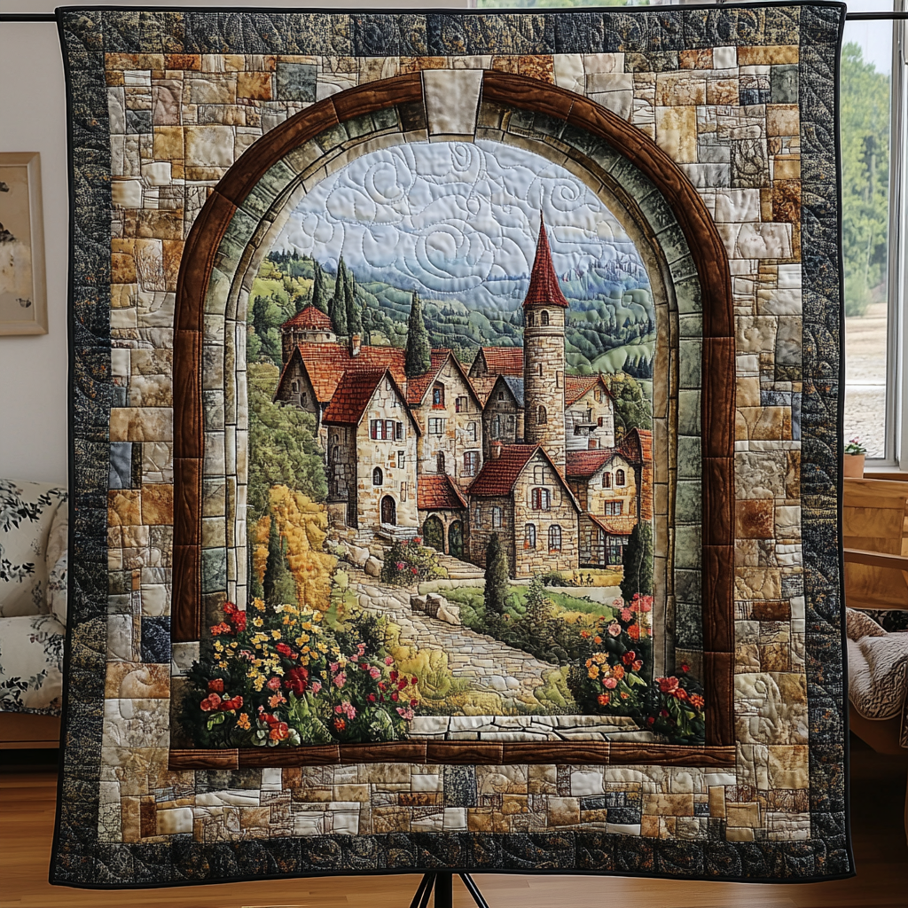 Dreamy Windows Quilted Blanket Christmas Bedroom Decor Best Gifts For Nature Lovers