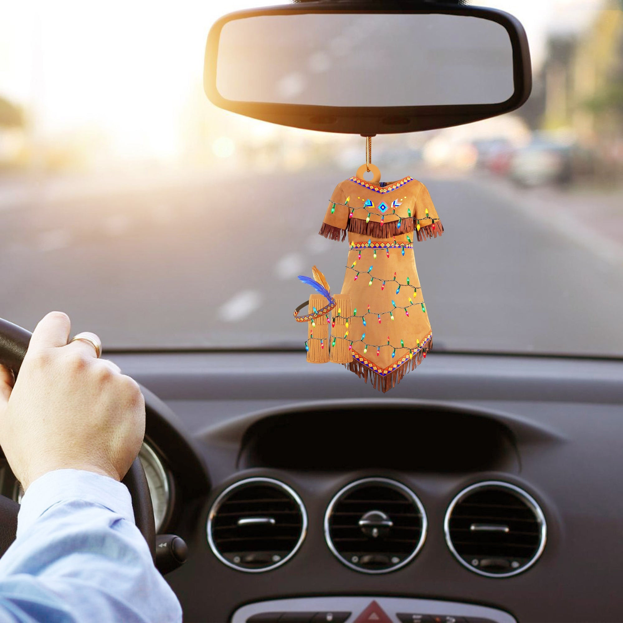 Dress Feather Native American Christmas Car Ornament Xmas Decor Best Christmas Gifts For Dad