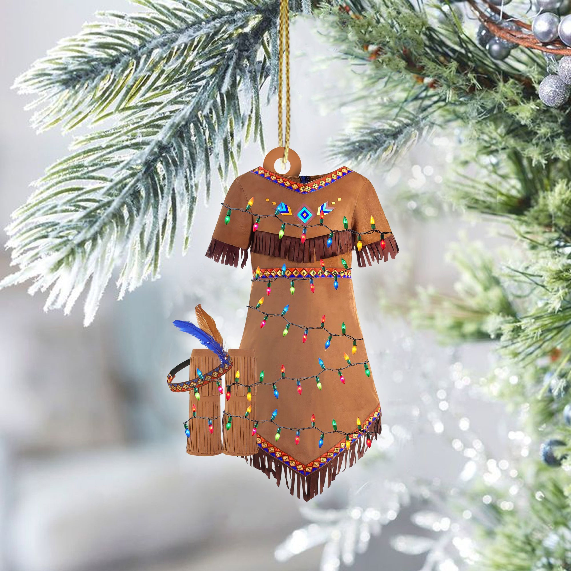 Dress Feather Native American Christmas Ornament Xmas Decor Best Christmas Gifts For Mom