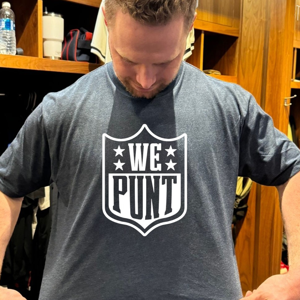 Drew Allen We Punt Parody Logo Shirt Best Birthday Gift For Brother