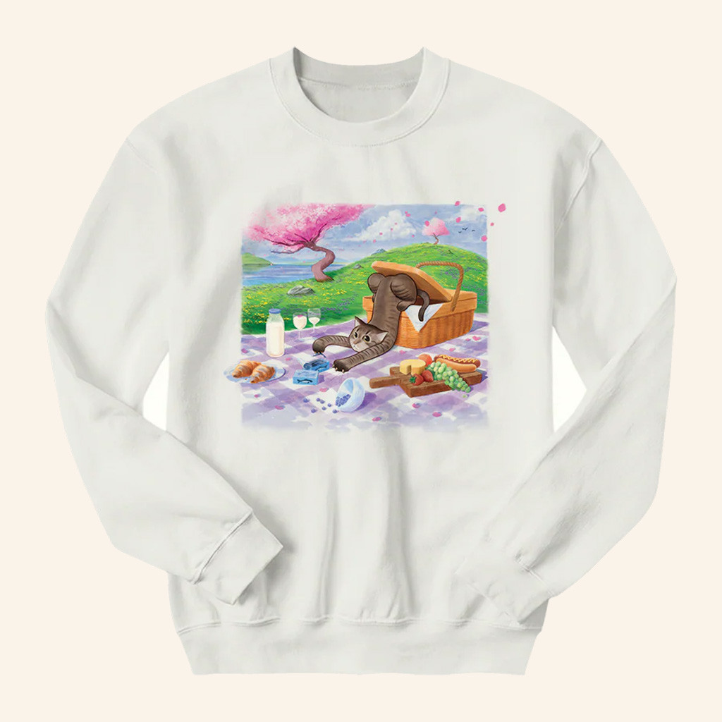 Drew Gooden Merch Bim Bim White Crewneck Sweatshirt Birthday Gift For Sister