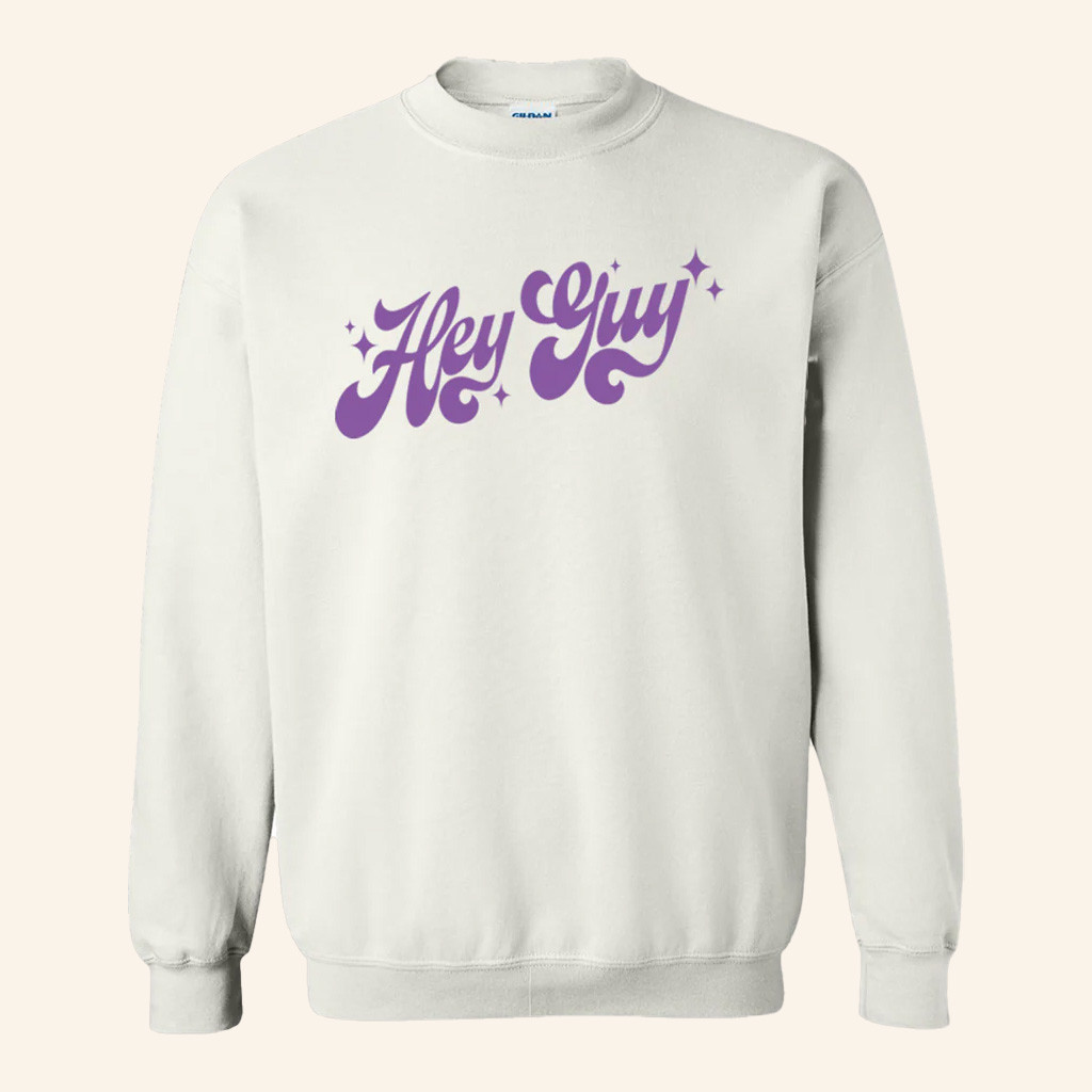 Drew Gooden Merch Hey Guy White Sweatshirt Birthday Gift For Boyfriend Drew Gooden Merch Hey Guy White Sweatshirt Birthday Gift For Boyfriend