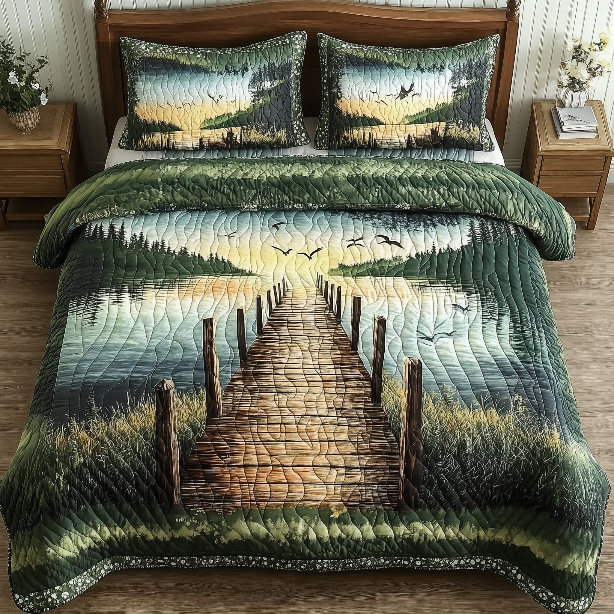 Driftwood Rest Quilted Bedding Set Duvet Cover Bedspread Christmas Gifts For Your Mom