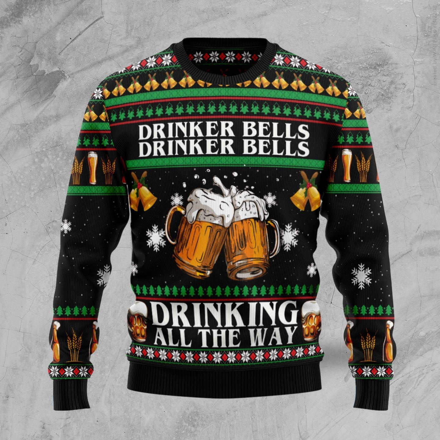 Drinker Bells Ugly Christmas Sweater Funny Xmas Holiday Sweaters Presents For Beer Lover