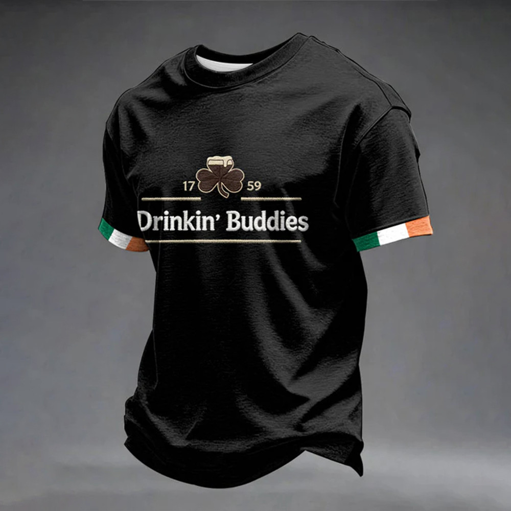 Drinkin Buiddies Guinness Beer T-Shirt Saint Patrick's Day Clothes Holiday Gift For Him