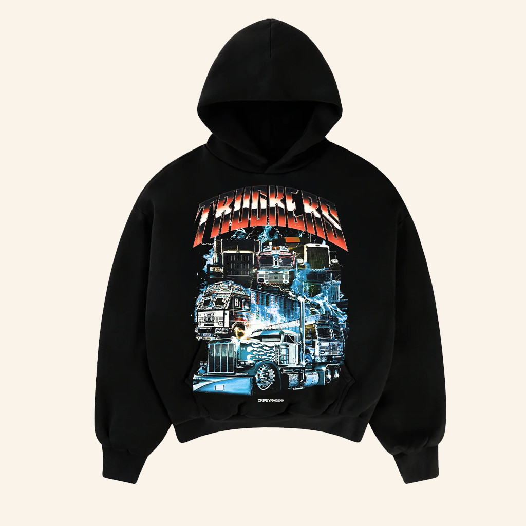 Drip By Rage Merch Truckers Black Hoodie Cool Christmas Gifts For Guys Drip By Rage Merch Truckers Black Hoodie Cool Christmas Gifts For Guys