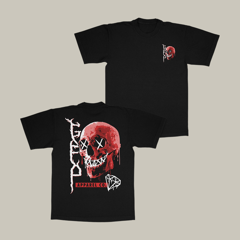 Drippy Bloody Skull Graphic Gfp T-Shirt Gabe Farrell Productions Shirt Boyfriend Gift Ideas