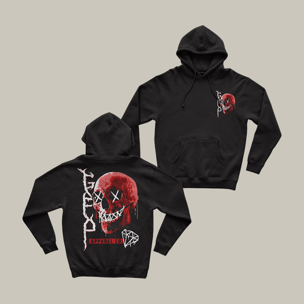 Drippy Skull Graphic Hoodie Gabe Farrell Productions Apparel Unique Gift For Him