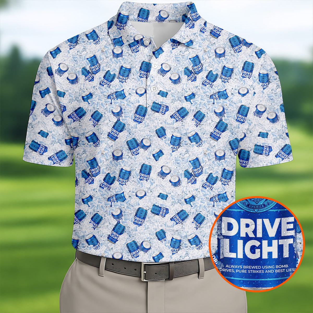 Drive Light Beer Ice Golf And Beer Polo Shirt Golf Attire Great Present For Golfers