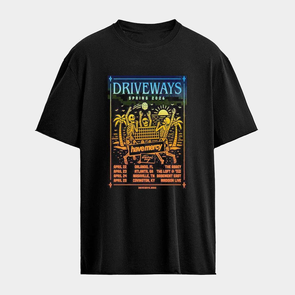 Driveways Have Mercy Spring Tour 2026 Skeleton T-Shirt Father's Day Gifts For Music Lovers