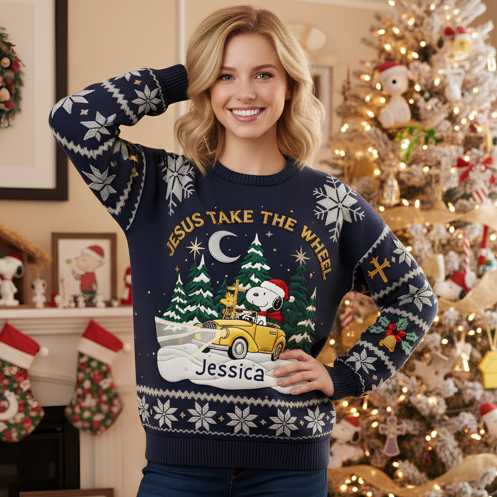 Driving Buddy Ugly Sweater - Personalized Gifts For Christians - Best Inappropriate Christmas Gifts