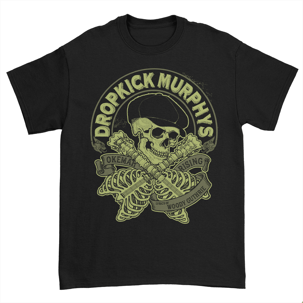 Dropkick Murphys Merch Dropkick Murphys Skelly Guitar Bones T-Shirt Gifts For Rock Band Fans