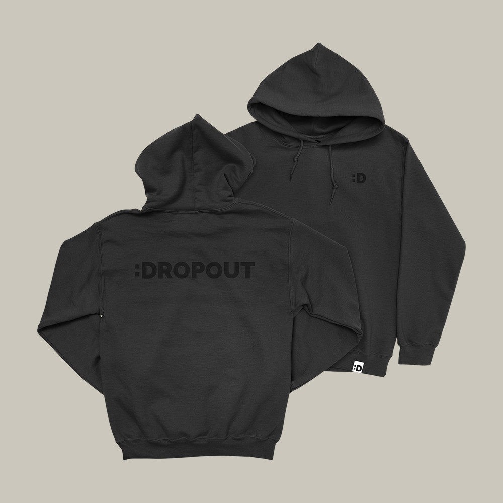 Dropout Blackout Pullover Hoodie Streetwear Apparel Dropout Gift For Brother