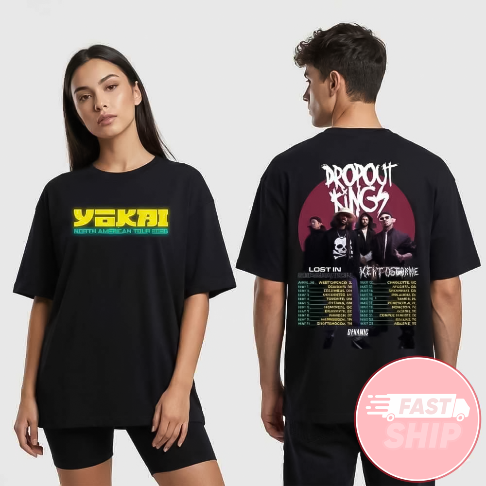 Dropout Kings Yokai North American Tour 2026 Album Tribute Tour Poster Artwork Tour Dates T-Shirt