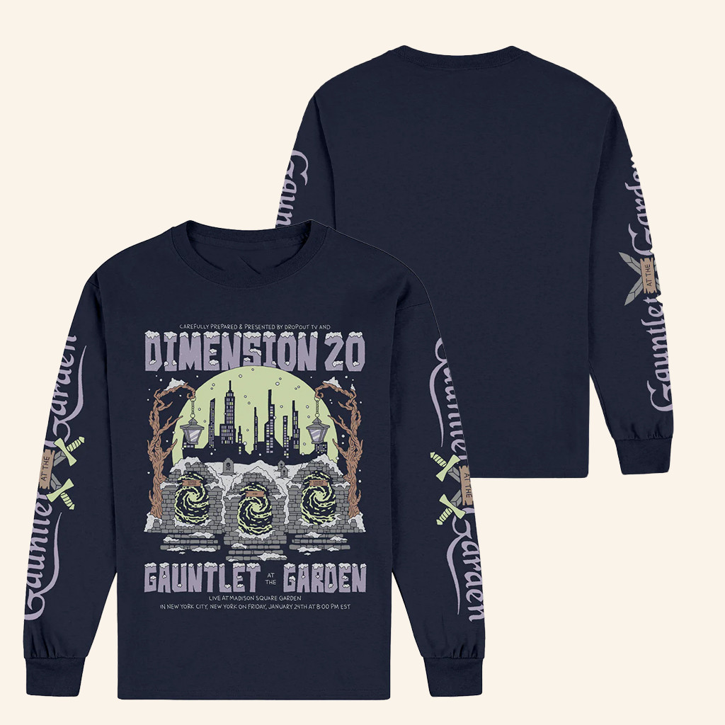 Dropout Merch Gauntlet At The Garden Long Sleeve T-Shirt Gift Ideas For Him