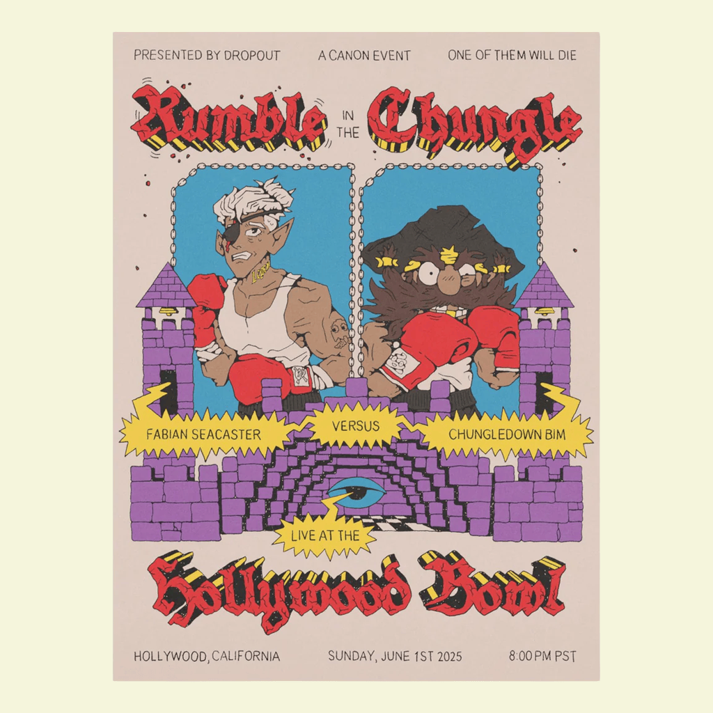 Dropout Merch Rumble In The Chungle Poster Bedroom Wall Decorations