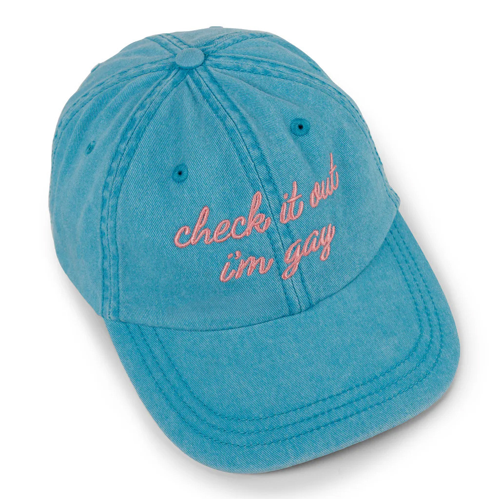 Dropout TV Merch Check It Out I'm Gay Hat Embroidered Gifts For Sister Dropout TV Merch Check It Out I'm Gay Hat Embroidered Gifts For Sister