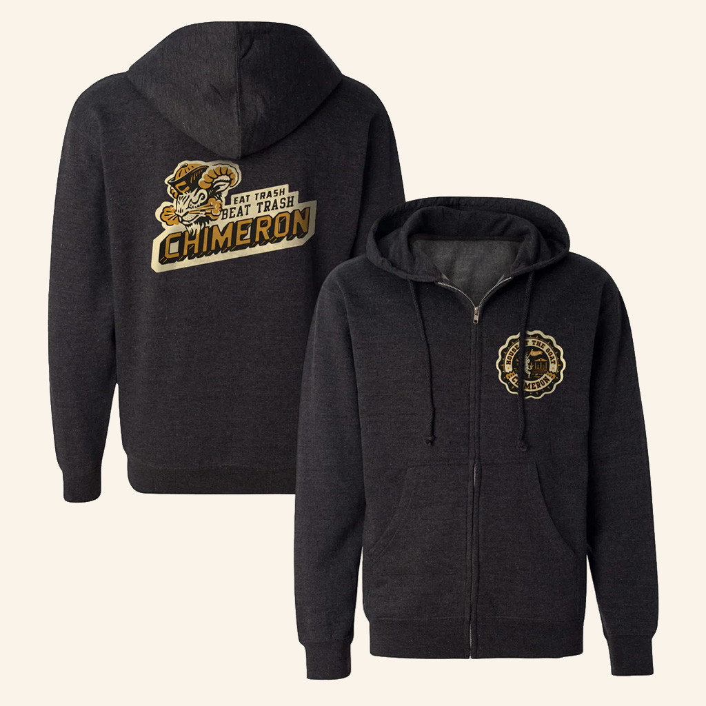 Dropout TV Merch Dimension 20 Chimeron Goat House Zip Hoodie Christmas Presents For Boyfriend