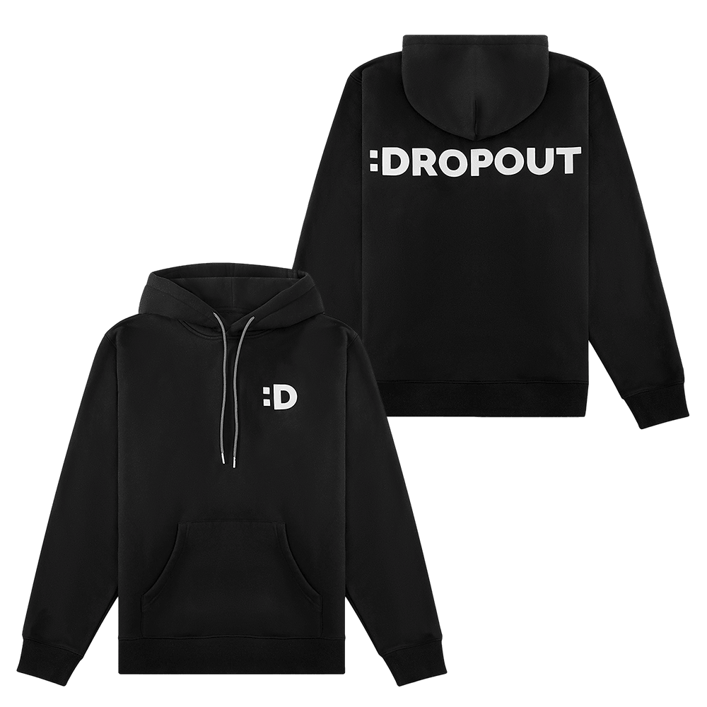 Dropout TV Merch Dropout Logo Hoodie Black Birthday Presents For Boyfriend
