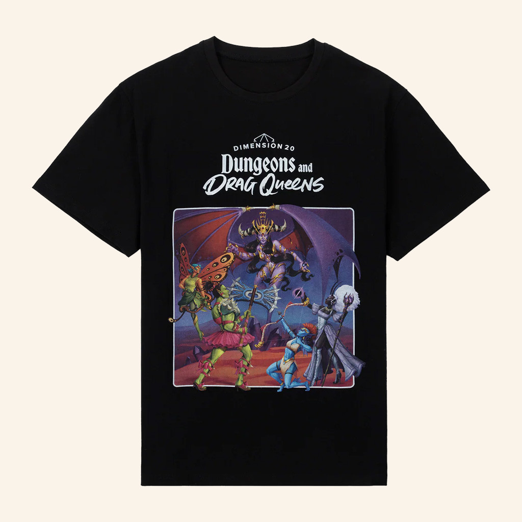 Dropout TV Merch Dungeons And Drag Queens S1 T-Shirt Christmas Gifts For Guys