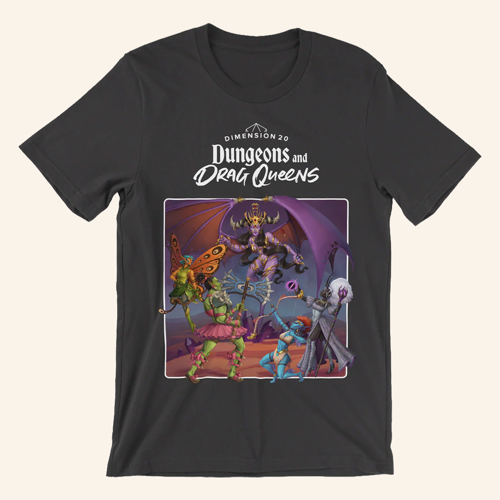 Dropout TV Merch Dungeons And Drag Queens T-Shirt Christmas Gifts For Friends